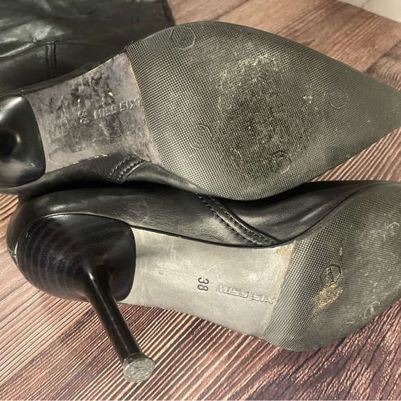 Miss Sixty Leather Pull On Boots size 38 - Picture 3 of 6